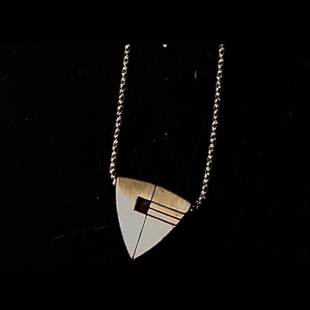 Art Deco gold and silver necklace